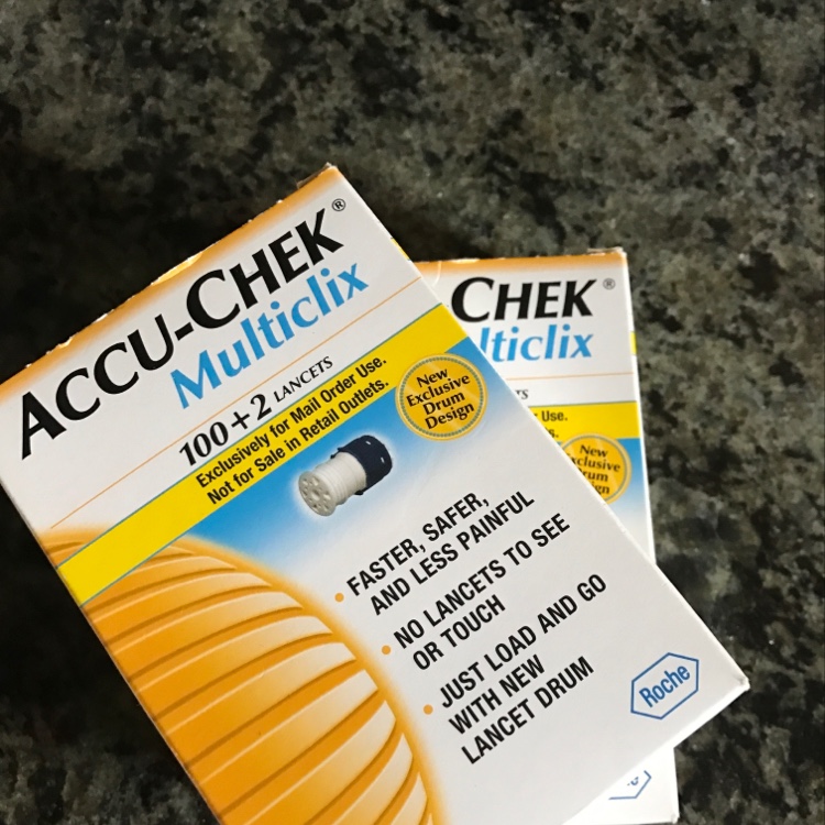 Accuchek Multiclix barrel lancet drums. 102 per box two boxes. These