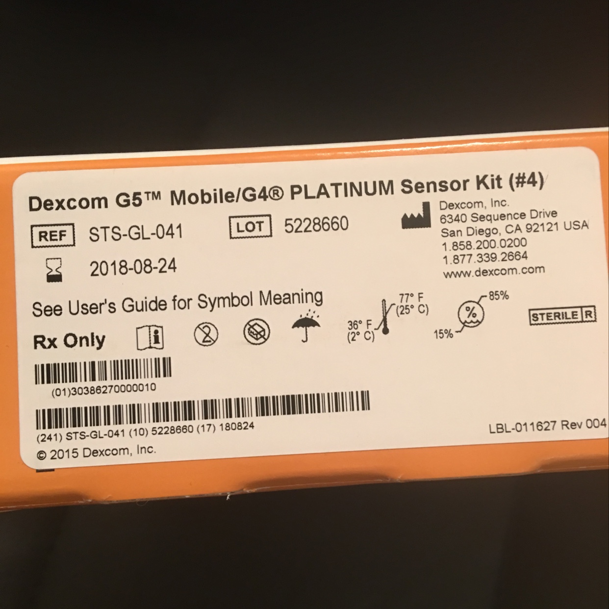 I have a box of sensor. The expiration date is 08/24