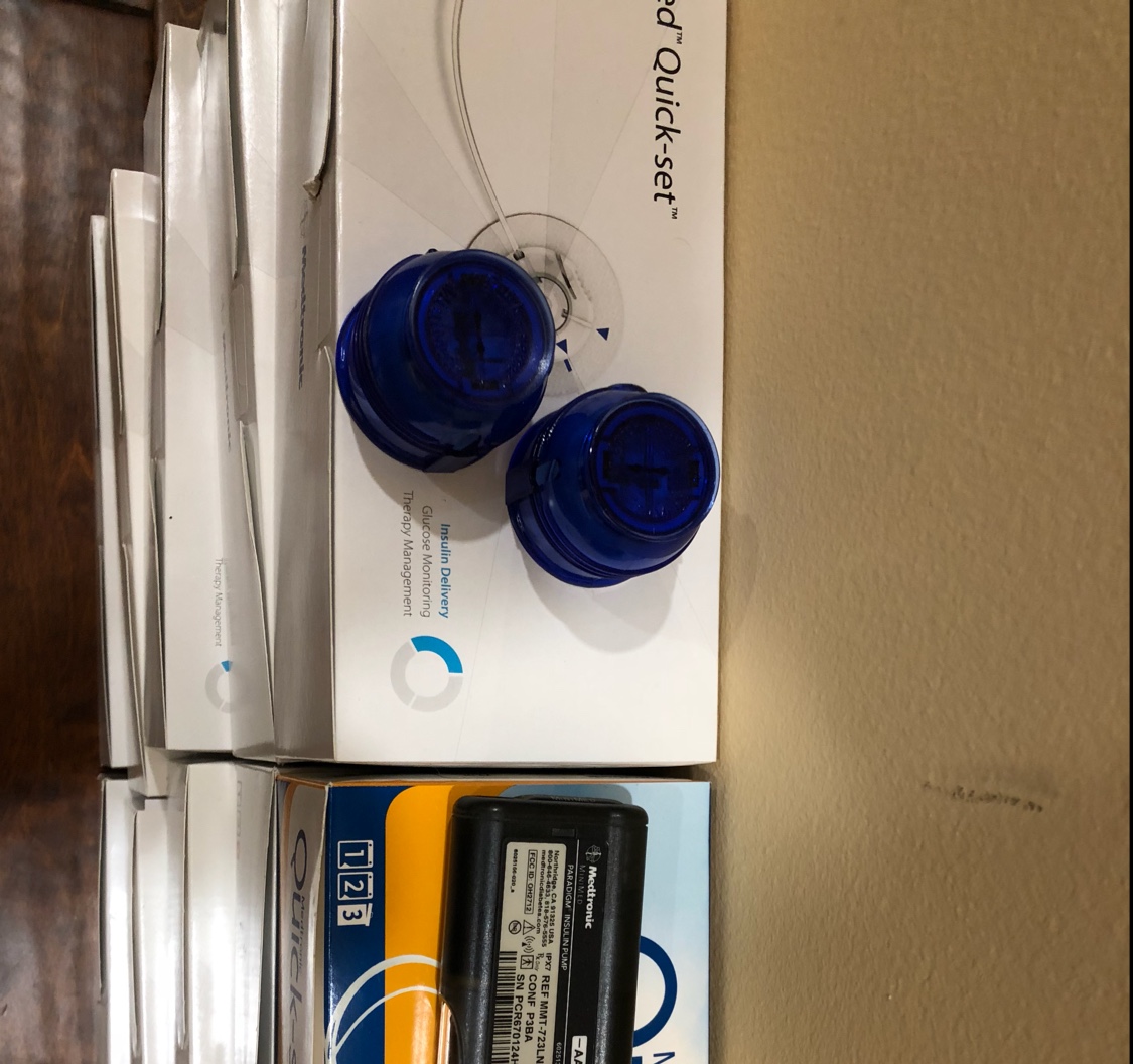 10 boxes of quickset ports with 2 inserters. As well as a Medtronic